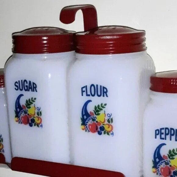 1930 Hazel-Atlas Glass Shake Set - Picture 3 of 10